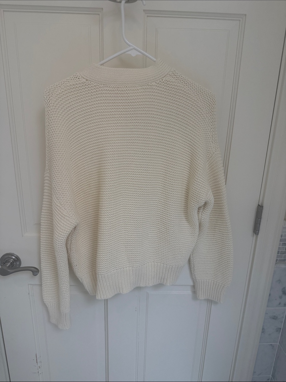 Alex Mill Cream Knit Button-Front Cardigan - Picture 4 of 5